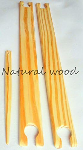 2 Pack of 16 Inch Weaving Stick Shuttles Free Weaving Needle 3 Tools Total