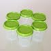 Tupperware Classic Sheer Midgets Set of 6, Green Seals