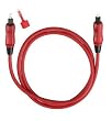 Oehlbach Opto Star Digital Opto Kabel Toslink inkl. LWL-Klinken Adapter 0,5m rot