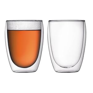 Bodum Pavina 12-Ounce Double-Wall Thermo Cooler Beer Glass, Set of 2 by Bodum