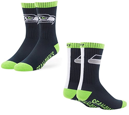 Seattle Seahawks Bolt Sport Sock - Navy