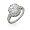 Eve's Addiction Crown Diamond Signity Star Cut CZ Ring, 5