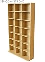 PIGEON HOLE - 21 Cubby 588 CD / 378 DVD Storage Unit - Beech