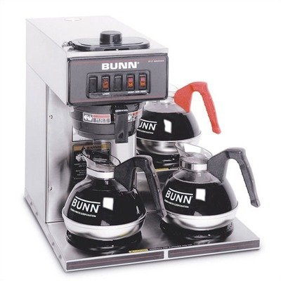 VP17-3 Pourover Coffee Maker in Stainless Steel (Three Lower Warmers)