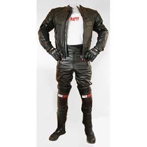 MAX MPH ULTIMATE LEATHER JACKET JEANS & FREE GLOVES DEAL (CE APPROVED ARMOUR)