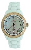 Oniss ON793-LRG Women's Ceramic Diamond Rose Gold Bezel