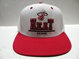 NBA Miami Heat Bold White Red 2 Tone Retro Snapback Cap