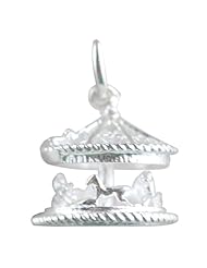 British Jewellery Workshops Silver 14x14mm Moveable Fair ground caroussel pendant or charm