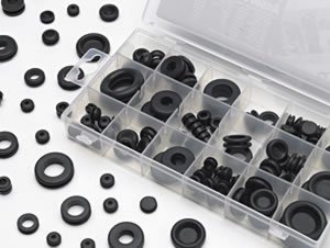 Tools: 125 Piece Rubber Grommet Assortment Set