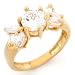 Cheap 14k Gold Marquise Sparkling Round CZ Engagement Ring On Sale