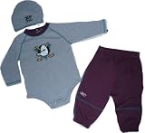 Anaheim Mighty Ducks Long Sleeve Shirt Pants Beanie 24 Month 3pc Set