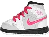 Toddler's Air Jordan Retro I High (White-Vivid/Pink-Neutral/Grey-Black)
