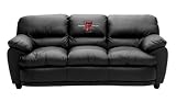 Black Leather Sofa Couch Texas Tech University Red Raiders Officially Licensed