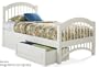 Twin Size Windsor Style Platform Bed with Footboard White Finish