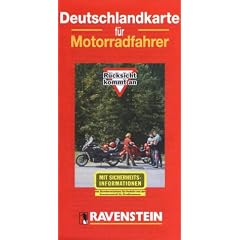 Ravenstein Karten, Deutschlandkarte f�r Motorradfahrer