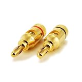 Buy 1 PAIR OF High-Quality Copper Speaker Banana Plugs - Open Screw Type [JX74047]