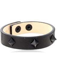 Vince Camuto Tour of Duty Items Black Spike Bracelet, 8"
