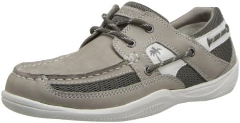 Margaritaville Footwear Men's Speedboat Lace Oxford, Gray/White, 9.5 M US