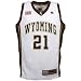 Apparel : Wyoming Cowboys #21 White Youth Double-Team Basketball Jersey
