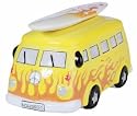 VW Camper Van Money Box Orange Flames