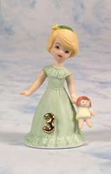Growing up Girls from Enesco Blonde Age 3 Figurine 3.25 IN