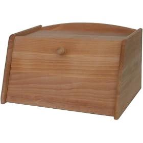 H & L Russel Ltd Drop Front Bread Bin, FSC Beech Wood 37.5 x 27.5 x 21 Centimetres