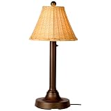 Tahitti 18227 Bronze 30-inch Table Lamp With Antique Honey Shade