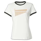 Feeling Women's Bar Chimes Baseball Tshirt Large Black