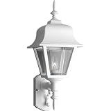 Progress Lighting P5656-30 Wall Lantern with Clear, Beveled Acrylic Panels, White