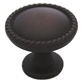 Cosmas 4115ORB Oil Rubbed Bronze Cabinet Hardware Rope Scroll Knob