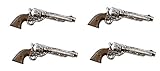 4 Piece Set - Rustic Cast Aluminum Pistol Drawer Pull Cabinet Knob