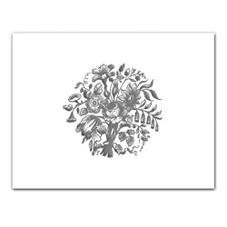 Platinum Bouquet Embossed - Gift Enclosure Cards (set of 12)
