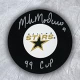 MIKE MODANO Dallas Stars Hockey Puck Autographed w/ 99 Cup Inscription