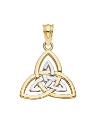 Trinity Knot Charm in 14K Two-Tone Gold