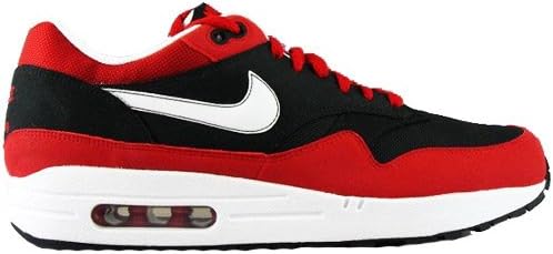 Nike Men's NIKE AIR MAX 1 RUNNING SHOES 11.5 (BLACK/WHITE-VARSITY RED)