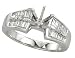 14K White Gold Diamond Engagement Ring Semimount
