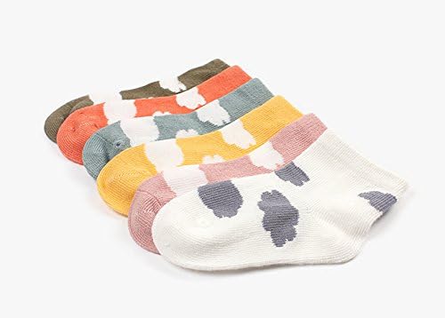 XXJ Newborn Baby Socks Cute Cloud Cotton Socks (6 Pairs) (Small)