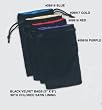 5"X8" Black Velvet Dice Bag with Red Satin Lining