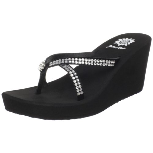 Yellow Box Women's Gateway Wedge Sandal,Black,8 M US