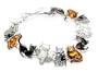 Cat Lover Silver Tone and Multicolor Cats Magnetic Bracelet