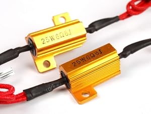 2PCS Motorcycle Universal Load Resistors LED Indicators 25W Flash Rate Controllers 2PCS Motorcycle Universal Load Resistors LED Indicators 25W Flash Rate Controllers
