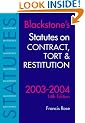 Statutes on Contract, Tort and Restitution (Blackstone's Statutes)