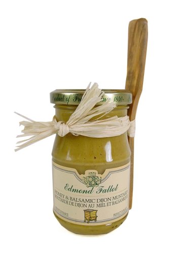 Fallot Dijon Authentic French Mustard with Berard Olive Wood Mustard Spreader Gift set