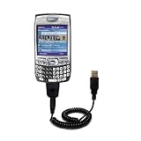 Coiled Power Hot Sync and Charge USB Data Cable w/ Tip Exchange for the PalmOne Treo 750v - Gomadic Brand