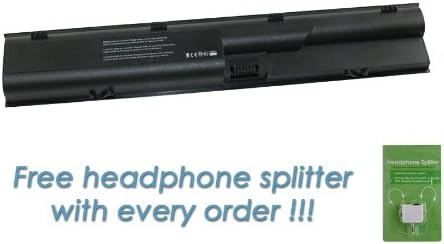 HP 633805-001 6 Cell, 4400mAh Replacement Laptop Battery with FREE Headphone Splitter