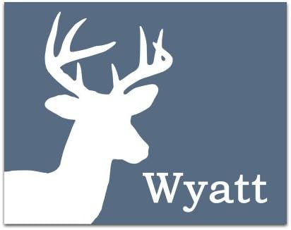 Nursery Art, Personalized Deer Print, Woodland Decor (11x14)