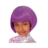 CHILD Glamour PURPLE Barbie Bob Costume Wig - Officially Licensed Barbie TM Wig (on left)
