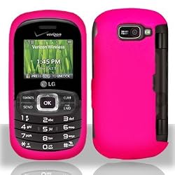 Pink Hard Plastic Rubberized Case Cover for LG Octane VN530
