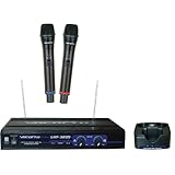 VocoPro UHF-3205 UHF-Dual Channel Rechargeable Wireless Microphone System