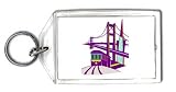 Keychain with san francisco, golden gate, street car, landmark, cable car, transamerica building, california, bridge, monument